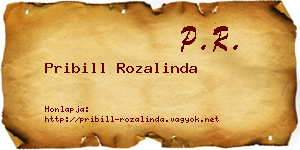 Pribill Rozalinda névjegykártya